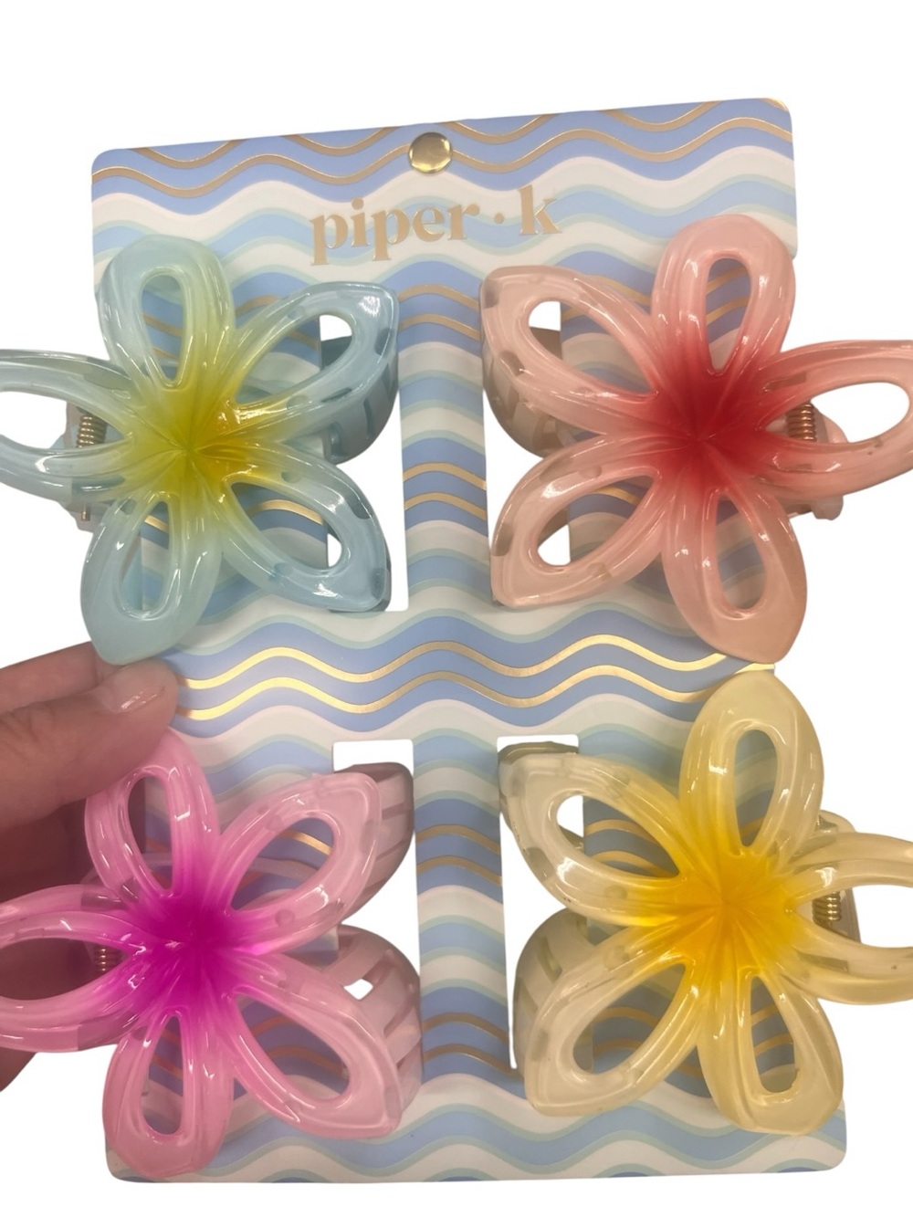 Piper K Hair Clips pick 1 Lobster, Crab, Tropical, Patriotic Bear, Fruits, New - Picture 5 of 15